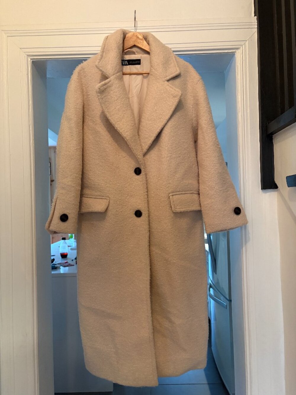 Zara Women's wool coat | Size S | Cream